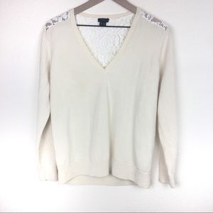 Theory Long Sleeve Sweater With Lace Back
